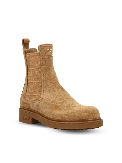 Fendi Filo Bootie In Brown