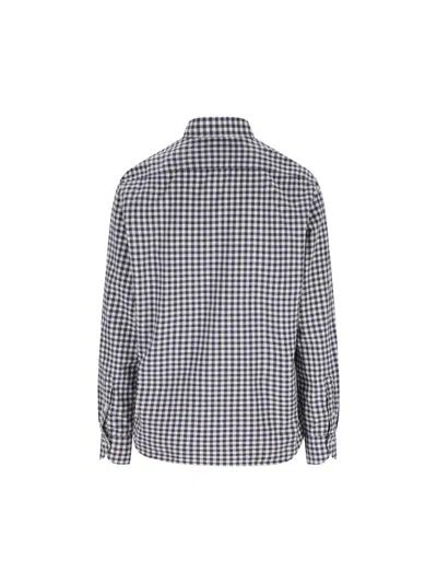 Xacus Gingham-print Shirt In Blue