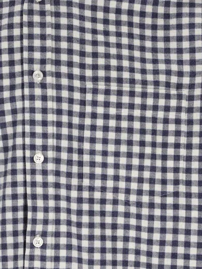 Xacus Gingham-print Shirt In Blue