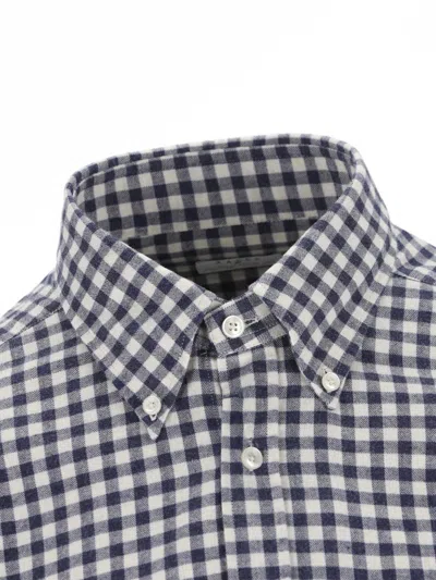 Xacus Gingham-print Shirt In Blue