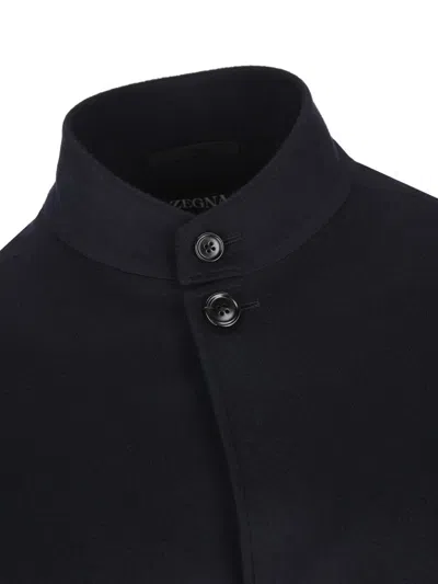 Zegna Il Conte Button Cashmere Blazer In Black
