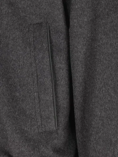 Zegna Modern High Collar Jacket Featuring Pockets In Black