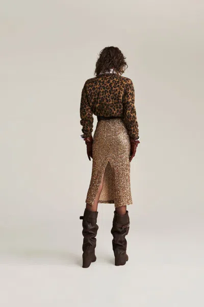 Aniye By Button Long-sleeved Sweater In Animal Print