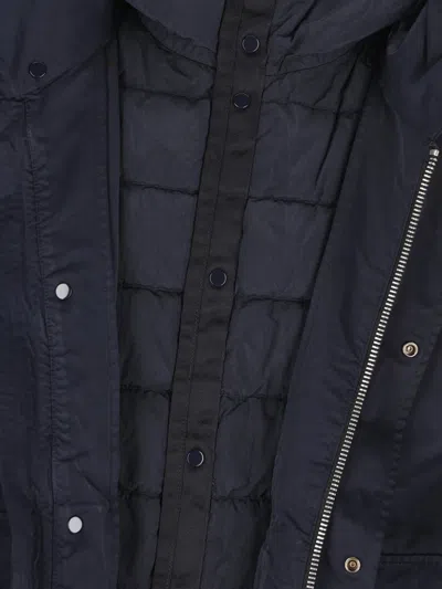 C.p. Company Padded Hooded Jacket In Blue