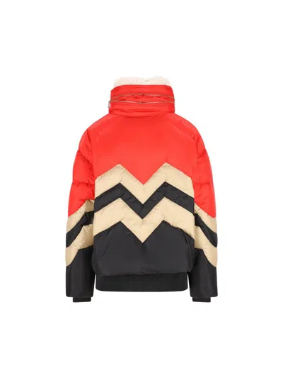Bogner Chevron Padded Jacket In Red