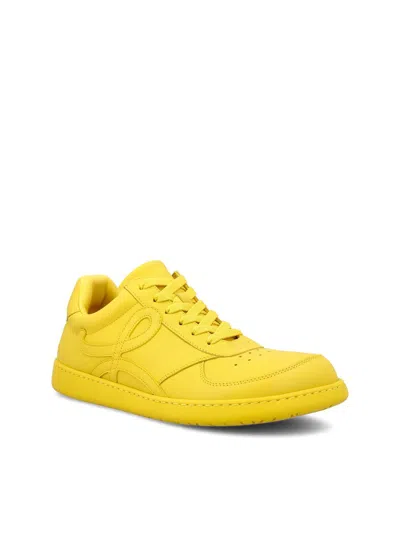 Loewe Men Jambo Leather Sneakers In Yellow