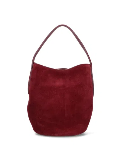 Liffner Mini Suede Bucket Bag In Brown