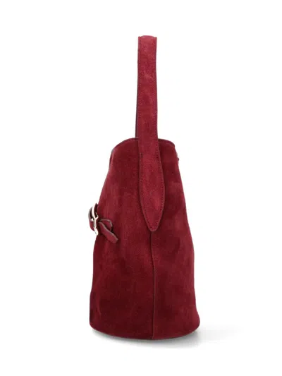 Liffner Mini Suede Bucket Bag In Brown