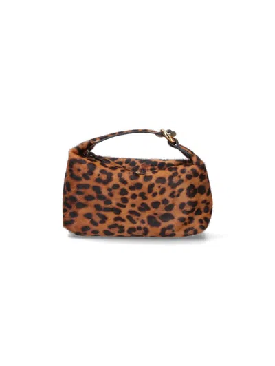 Liffner Pillow Pouch Micro Leopard In Brown