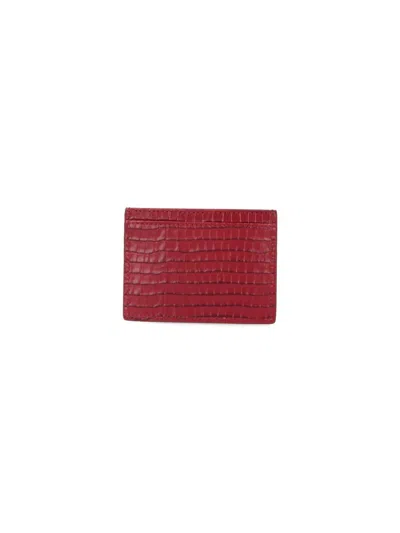 Vivienne Westwood Compact Crocodile Texture Wallets And Cardholders In Red