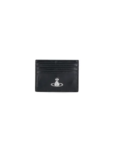 Vivienne Westwood Orb Card Holder In Black