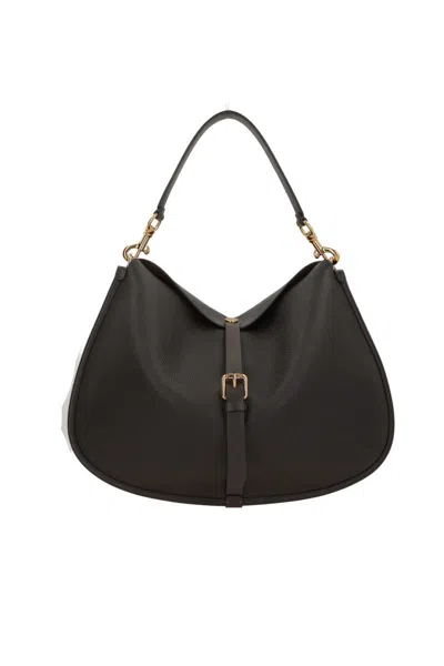 Etro Extra-large Leather Shoulder Bag In Black