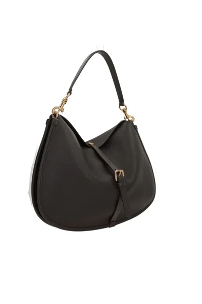 Etro Extra-large Leather Shoulder Bag In Black