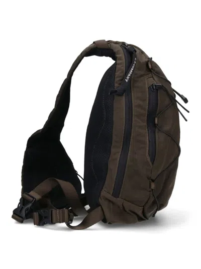 C.p. Company One-shoulder Logo Backpack In Green