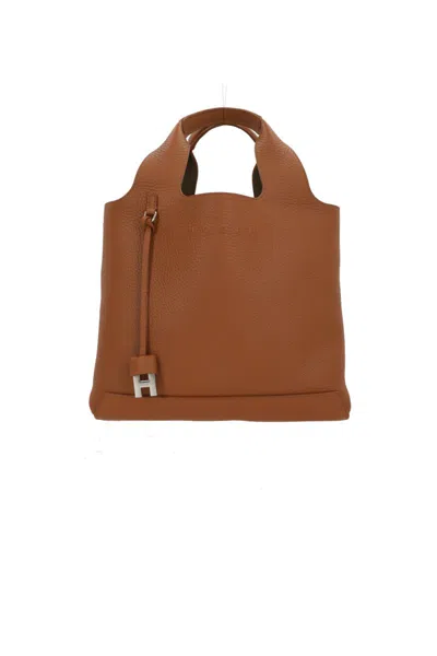 Hogan Shopping Bag In Brown