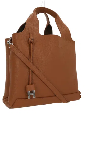 Hogan Shopping Bag In Brown