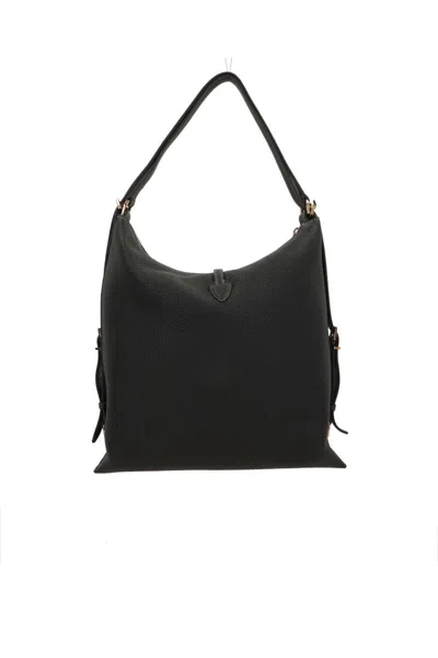 Tod's Medium T Timeless Leather Shouder Bag In Black