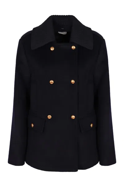 P.a.r.o.s.h . Double-breasted Wool Coat In Black