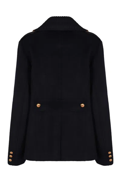 P.a.r.o.s.h . Double-breasted Wool Coat In Black