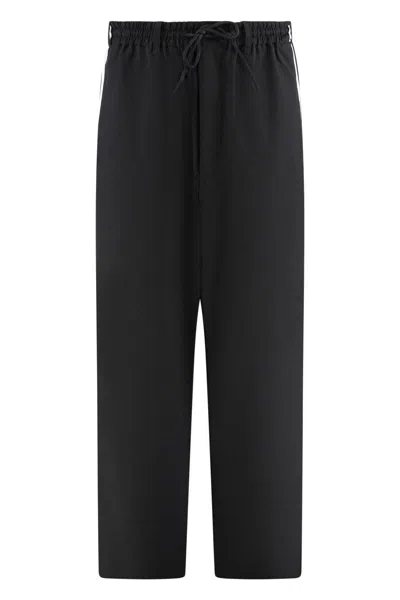 Y-3 Adidas Techno Fabric Track Pants In Black