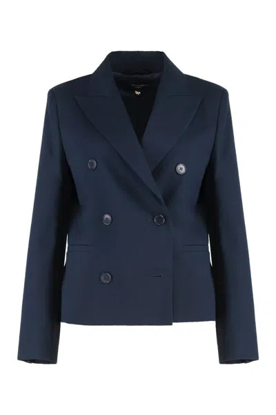 Weekend Max Mara Double-breasted Jacket Carpet In Multi