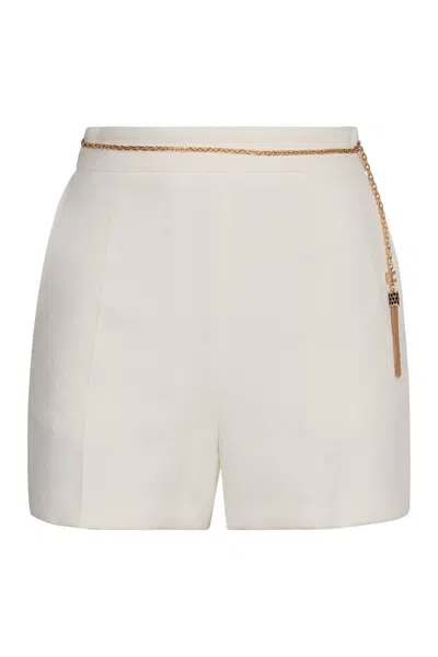Elisabetta Franchi Chain Detailed Slim Fit Shorts In Gray