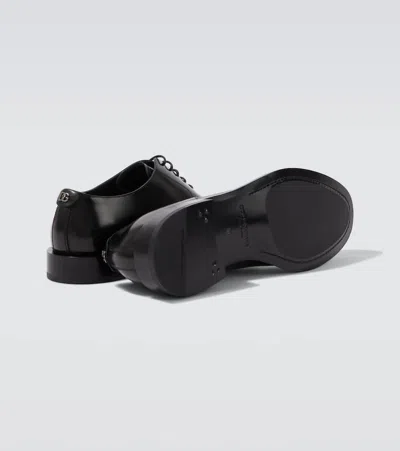 Dolce & Gabbana Raffaello Derby Lace-up Shoes In Black