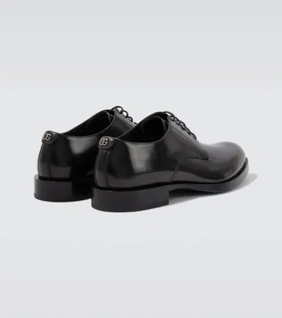 Dolce & Gabbana Raffaello Derby Lace-up Shoes In Black