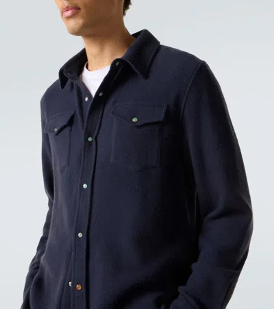 God's True Cashmere Cashmere Shirt With Emerald In Blue