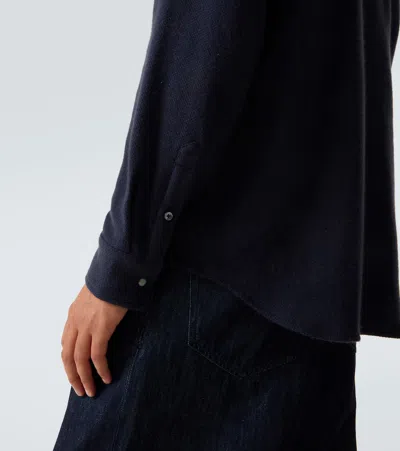 God's True Cashmere Cashmere Shirt With Emerald In Blue