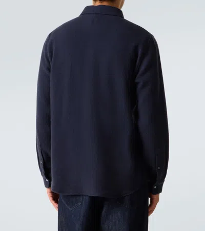 God's True Cashmere Cashmere Shirt With Emerald In Blue