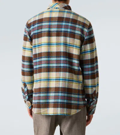 God's True Cashmere Plaid Cashmere Shirt With Sunstone In Multi