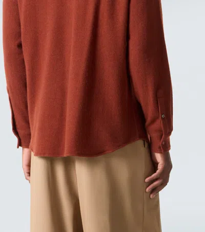 God's True Cashmere Cashmere Shirt With Sunstone In Brown