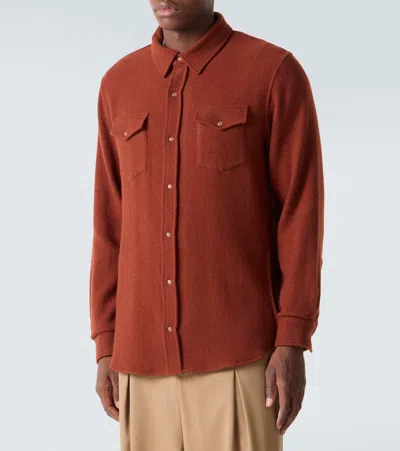 God's True Cashmere Cashmere Shirt With Sunstone In Brown