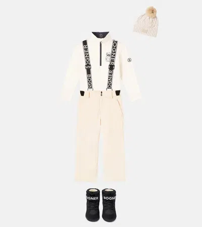 Bogner Benno Printed Half-zip Technical Top In White