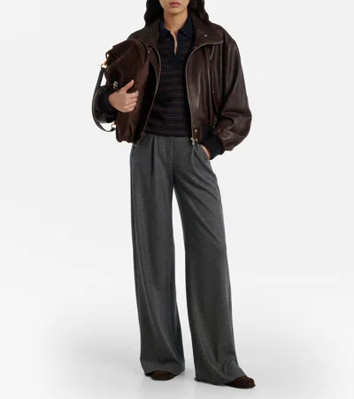 Veronica Beard Kamal Striped Polo Sweater In Blue