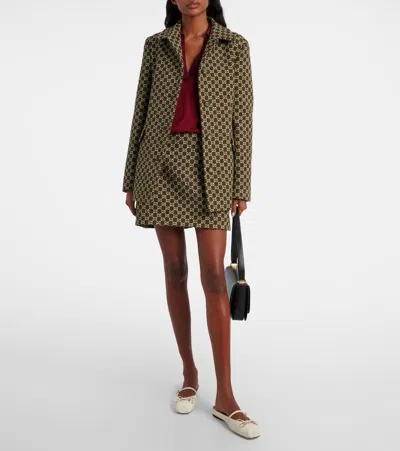 Gucci Women Leather Ballerina Mules In White