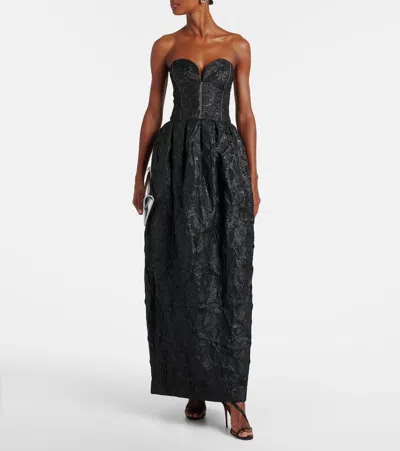 ADEENA花卉提花长礼服