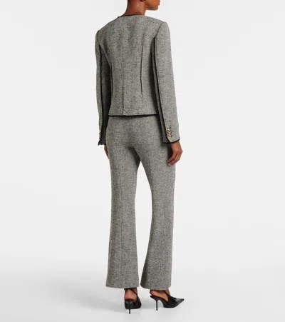 Simkhai Herringbone Fitted Jacket In Black