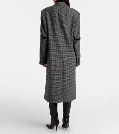 Coperni Thousand Birds Wool And Cashmere Coat In Gray