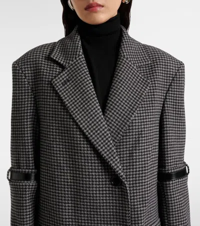 Coperni Thousand Birds Wool And Cashmere Coat In Gray