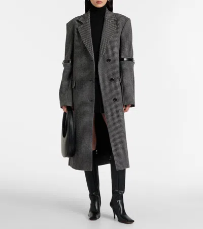 Coperni Thousand Birds Wool And Cashmere Coat In Gray