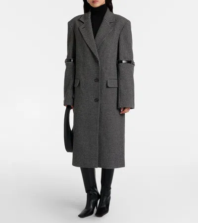 Coperni Thousand Birds Wool And Cashmere Coat In Gray