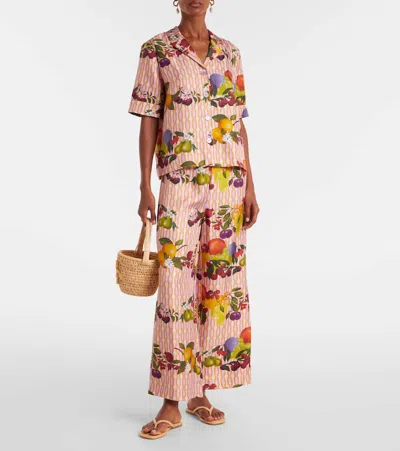 Eres Cannelle Silk Twill Wide-leg Pants In Multi