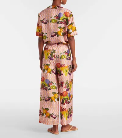 Eres Cannelle Silk Twill Wide-leg Pants In Multi