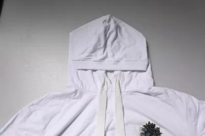 Pre-owned Dolce & Gabbana White Cotton Hooded Sweatshirt Men's Sweater ()