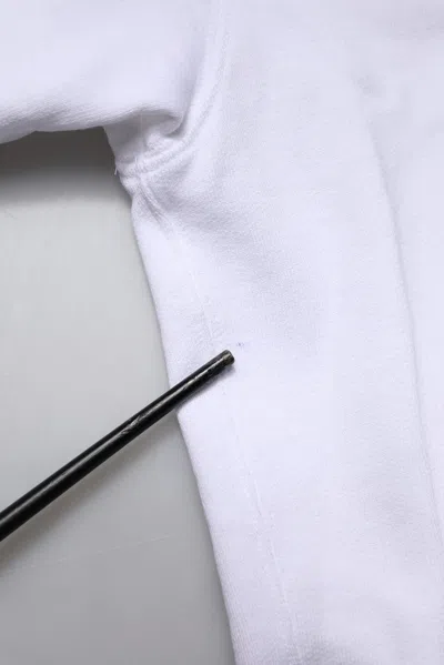 Pre-owned Dolce & Gabbana White Logo Cotton Crew Neck Pullover Men's Sweater ()