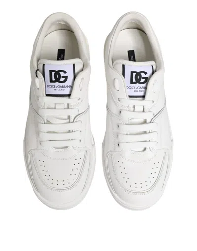 Pre-owned Dolce & Gabbana White Miami Leather Low Top Sneakers Men's Shoes ()