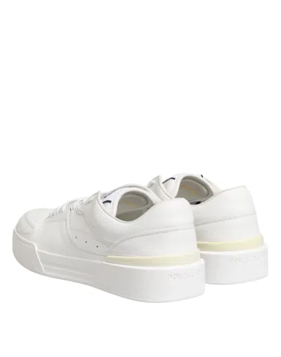 Pre-owned Dolce & Gabbana White Miami Leather Low Top Sneakers Men's Shoes ()