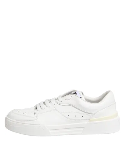 Pre-owned Dolce & Gabbana White Miami Leather Low Top Sneakers Men's Shoes ()